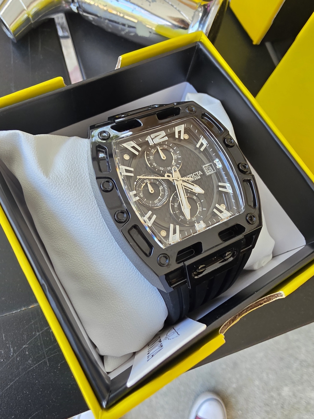 NEW Invicta S1 Rally Chronograph 42mm Men's Black Silicone Watch - Model 70146